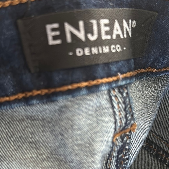 Blue Skinny Jeans with Distressed Details and Frayed Hem - Picture 3 of 6